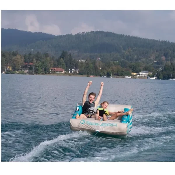 Két személyes vízi lounge és tubing fánk egyben